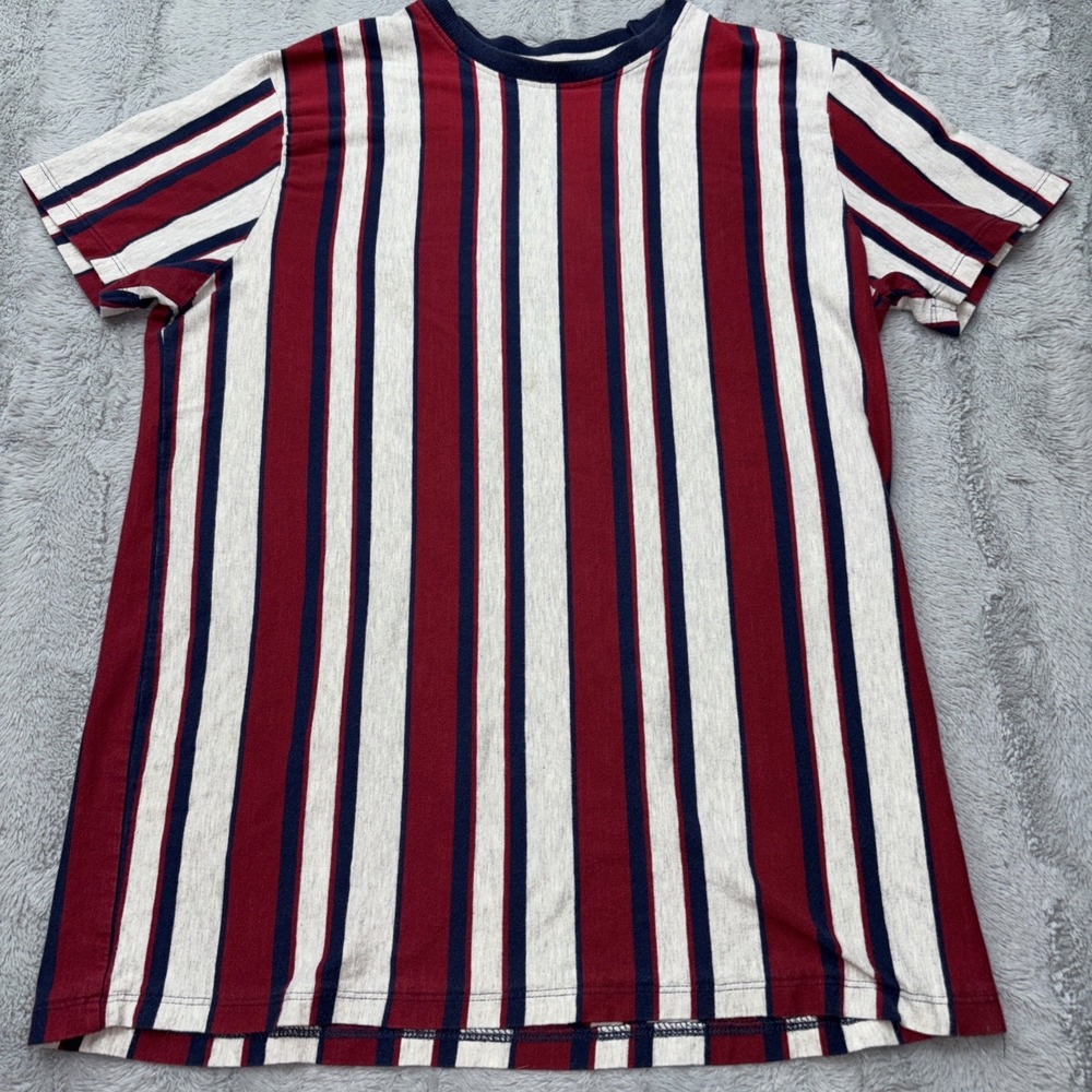 San Francisco workshirt Women's medium striped T Shirt Short Sleeve